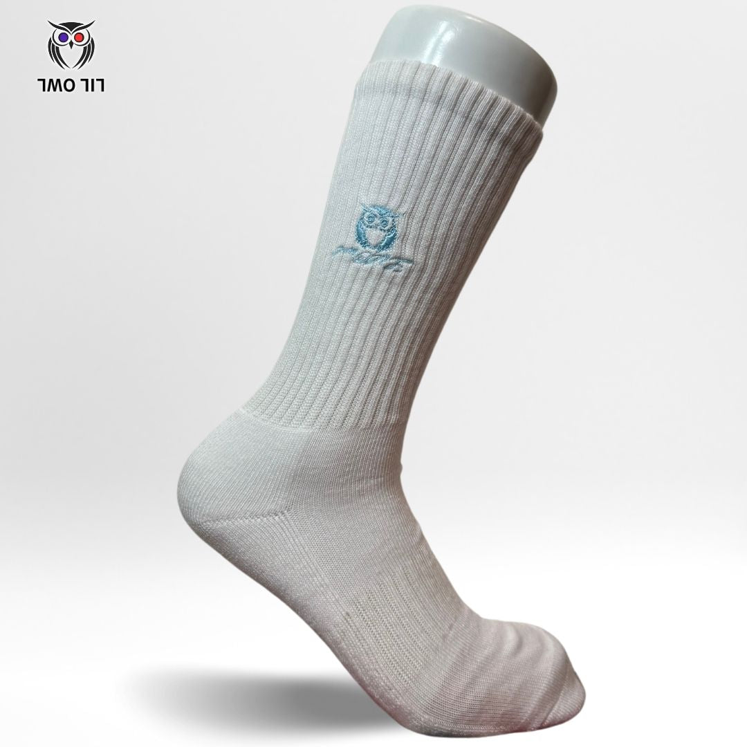 LILOWL Logo Premium Crew Socks(1Pair) Sky Blue