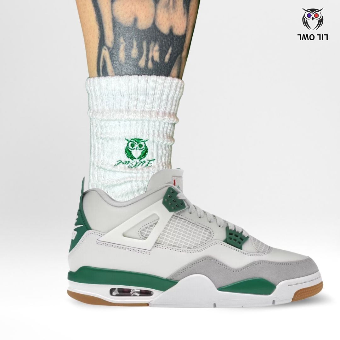 LILOWL Logo Premium Crew Socks(1Pair)       Green