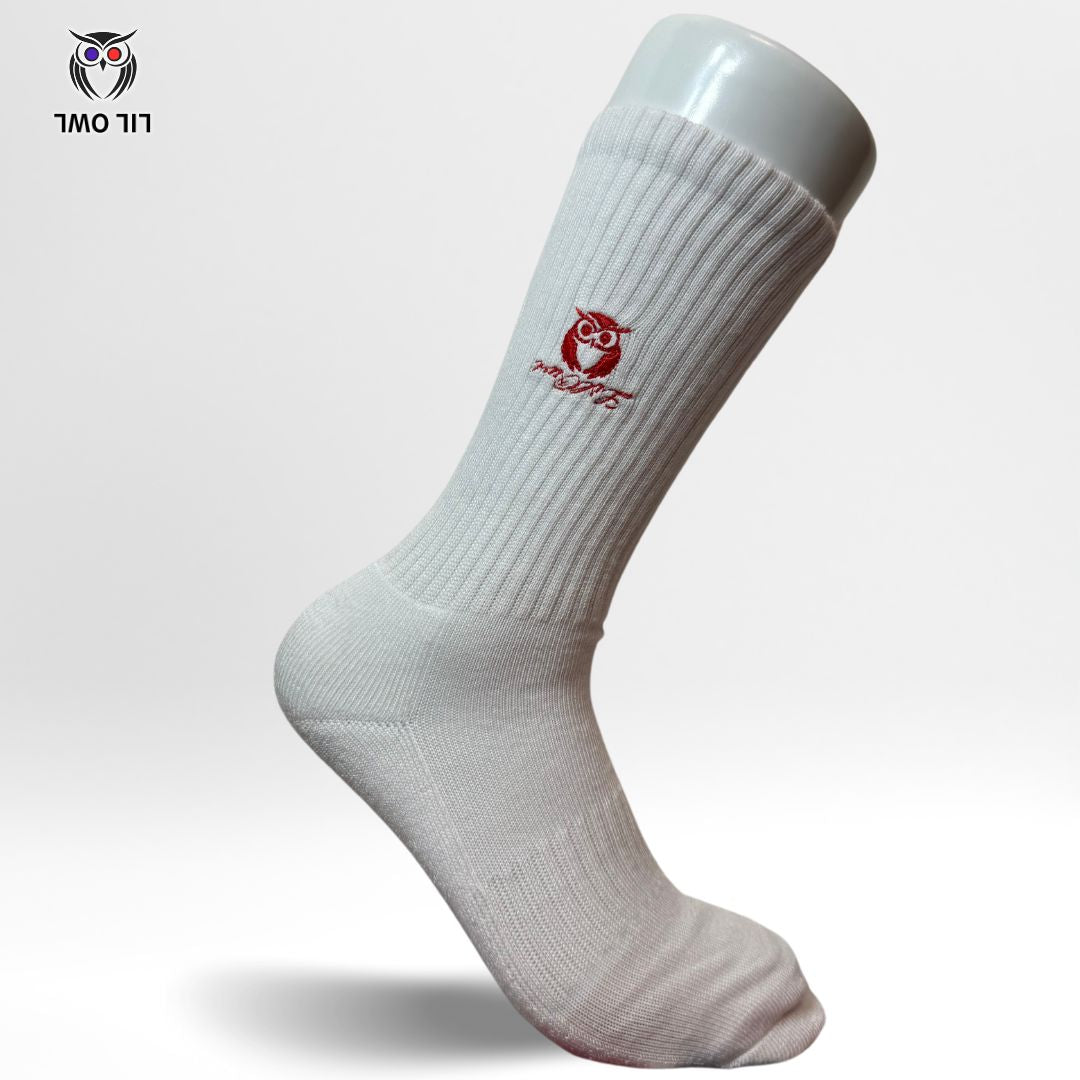 LILOWL Logo Premium Crew Socks(1Pair)           Red